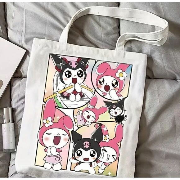 Kuromi/Melody Canvas Tote Bag - Picture 1 of 5